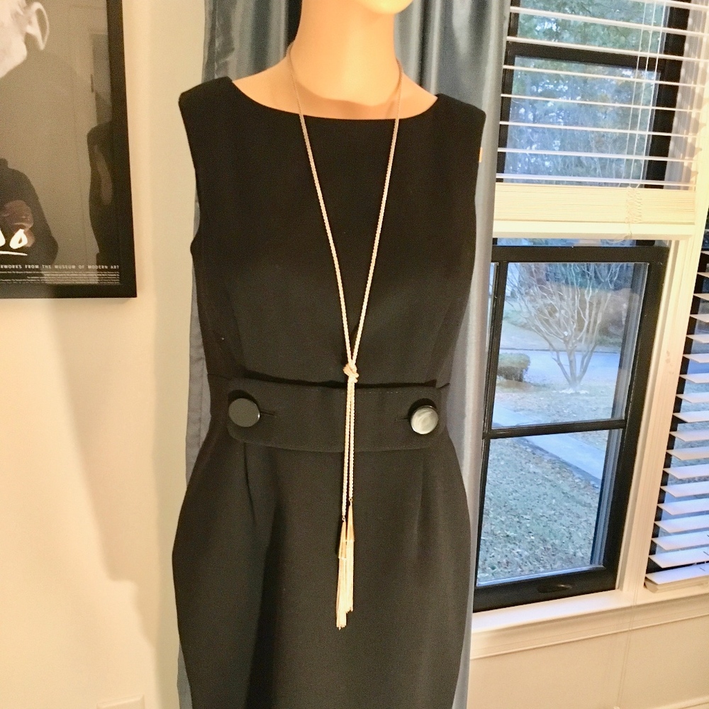 Ann Taylor Black Sleeveless Dress - 99% Wool NWOT